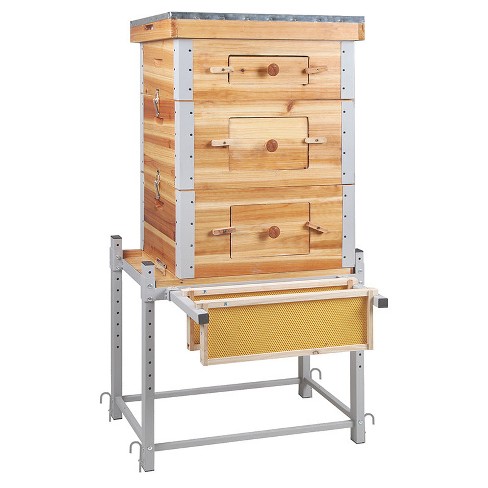 Aivituvin Large Wooden Bee Hive | Bee Box with Metal Frame, Beeswax Coating-AIR104 - image 1 of 4