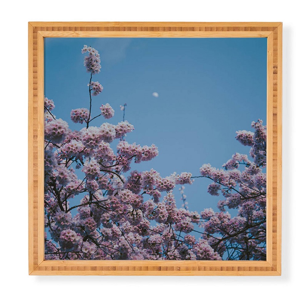 Photos - Other Decoration Deny Designs 12"x12" Hannah Kemp Cherry Moon Framed Wall Art Bamboo