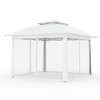 11x11 Pop Up Gazebo Outdoor Canopy Shelter, Instant Patio Gazebo Sun Shade Canopy Tent, 2 Tiers Roof & Mesh Netting for Lawn, Garden, Backyard & Deck - 3 of 4