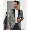 Men's Stylish Shawl Lapel Blazer One Button Open Front Long Sleeve Suit Jacket for Parties and Dinners - 2 of 4