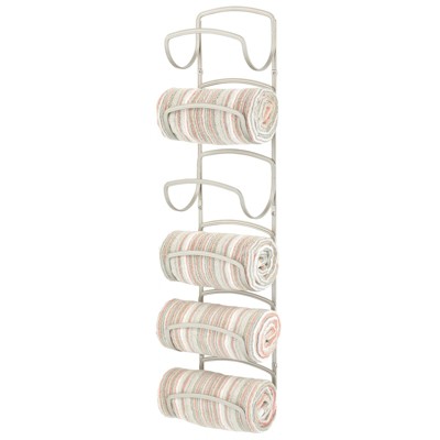 Mdesign Plastic Wall Mount Towel Storage Organizer Shelf - 2 Pack : Target