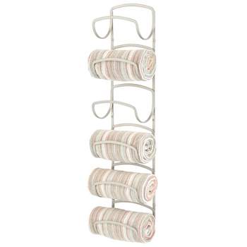 Sorbus Towel Rack Holder Set - Wall Mounted Storage Organizer for Towels, Washcloths, Hand Towels, Linens, Ideal for Bathroom, Spa, Salon, Modern