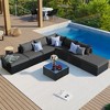 Sapphtopaz Outdoor Patio Furniture Set Patio Loveseat Outdoor Lounge Chairs with Cushions and Small Square Table for Patio, Backyard, Terrace - 4 of 4