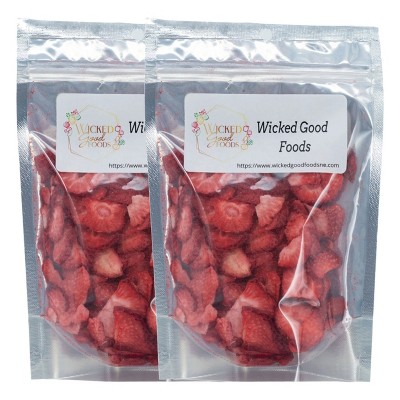 Wicked Good Foods 1 oz Freeze Dried Strawberries - Pack of 2