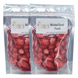 Wicked Good Foods 1 oz Freeze Dried Strawberries - Pack of 2 - 1 of 4