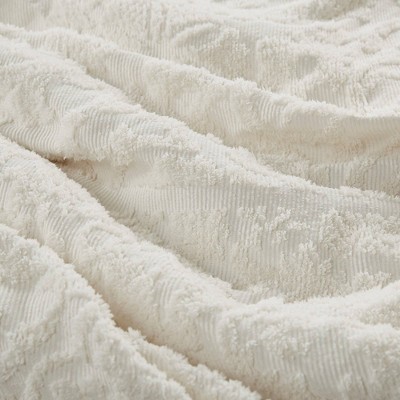 Ivory King Microfiber Textured Bedspread Set