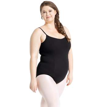 Double Strap Camisole Leotard Womens Stretch Fitted Lycra Strappy Leotard  Top