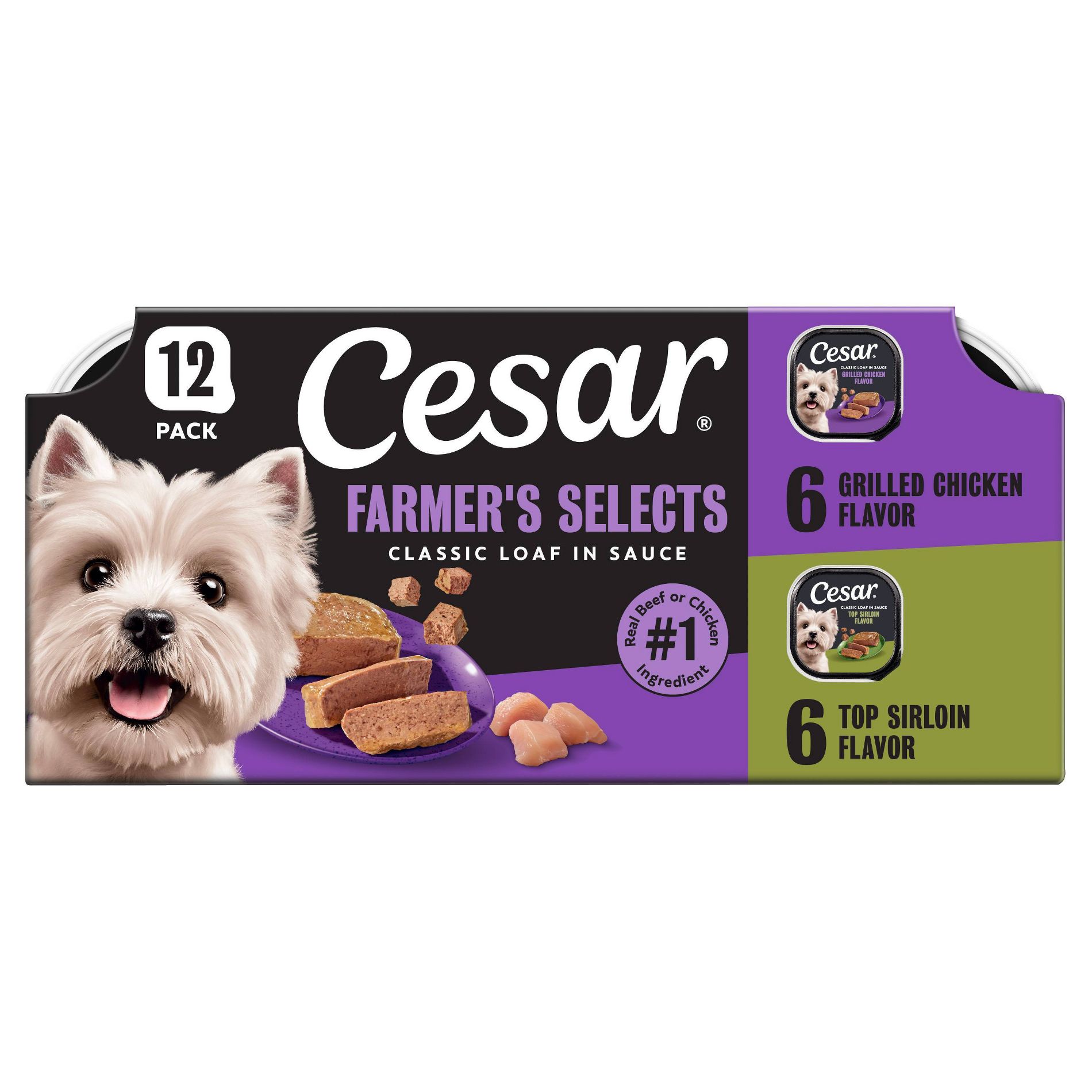 Cesar Variety Pack with Classic Loaf in Sauce Small Breed Wet Dog Food - 3.5oz/12ct