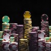 Slickblue 14-Gram Poker Chips 25-Pack, Crown and Dice Mold, Clay Composite Build, Blue/Green/Pink Chips - 3 of 3