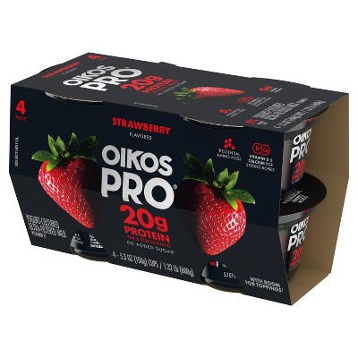 Oikos Pro Strawberry Greek Yogurt - 4ct/5.3oz_1