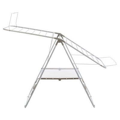 White Aluminum Collapsible Indoor/Outdoor Laundry Drying Rack