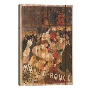 Le Moulin Rouge Advertisement 1900 Wood Print by E.Paul Villefroy - iCanvas - 1 of 3