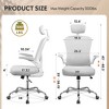 GALAXHERO High Back Mesh Office Chair, Ergonomic Desk Chair with Flip-up Armrests, Adjustable Headrest & Lumbar Support - 3 of 4