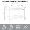 AZL1 Life Concept Beds Metal Bunk Bed Kid-Friendly Design Low Profile Space-Saving Frame with Built-In Ladder , White, 77.56"*41.34"*61.81" - 4 of 4