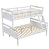 NicBex Twin Over Full Bunk Bed with Ladder,Loft Bed with Safety Guardrail for Bedroom,Convertible into 2 Beds,Gray/White - 4 of 4