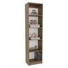 SEVOBAL Decorative Bookshelf Wide Bookshelf Vertical Bookcase Librero Stylish Storage for Living Room, Beige, 11.8"*17.7"*71.1" - 3 of 4