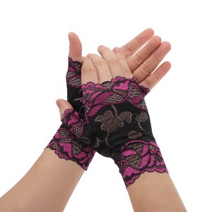 Unique Bargains Anti-slip Lace Manicure Gloves 1 Pair - 1 of 4