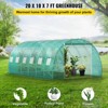 VEVOR Walk-in Tunnel Greenhouse, 20 x 10 x 7 ft Portable Plant Hot House with Galvanized Steel Hoops, 3 Top Beams, Diagonal Poles, Green - 3 of 4