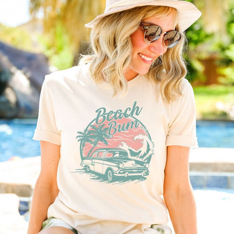 Simply Sage Market Women's Beach Bum Vintage Car Short Sleeve Graphic Tee, 3 of 5
