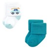 Hudson Baby Infant Boy Cotton Rich Newborn and Terry Socks, Surf Dude - 4 of 4