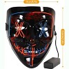 Purge Mask, 2 Pack Mask, Scary Masks, Glow Neon Mask Costume Mask for Halloween Festival Party - 4 of 4