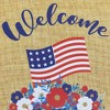 Northlight Floral Mason Jars "Welcome" USA Flag Patriotic Outdoor Garden Flag - 18" x 12.5" - 4 of 4