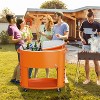 VINGLI Patio Cooler, 70 qt. Rolling Ice Chest on Wheels, Party Bar Drink Cooler Cart with Bottle Opener and Ice Scoop - 2 of 4