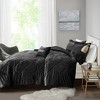 Sapphtopaz Blush Crushed Velvet Comforter Set Duvet Cover Set, Diamond Quilted Bedding Set with Throw Pillows, Machine Washable - 4 of 4