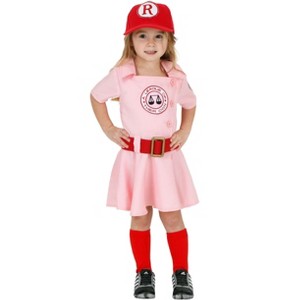 HalloweenCostumes.com Toddler A League of Their Own Dottie Costume. - 1 of 4