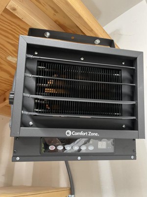 Comfort Zone 7,500 Watt Industrial Digital Fan-forced With Full-function  Remote And 12-hour Timer Ceiling Mount Heater Cz230erbk-eu Black : Target