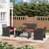 EROMMY 4 PCS Outdoor Seating Group with Cushions for 4 Person - 2 of 4