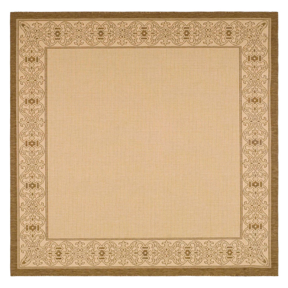  x 7'10in Antibes Square Outdoor Outdoor Rug Natural/Brown