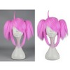 Unique Bargains Women's Halloween Wigs 12" Pink with Wig Cap - image 4 of 4