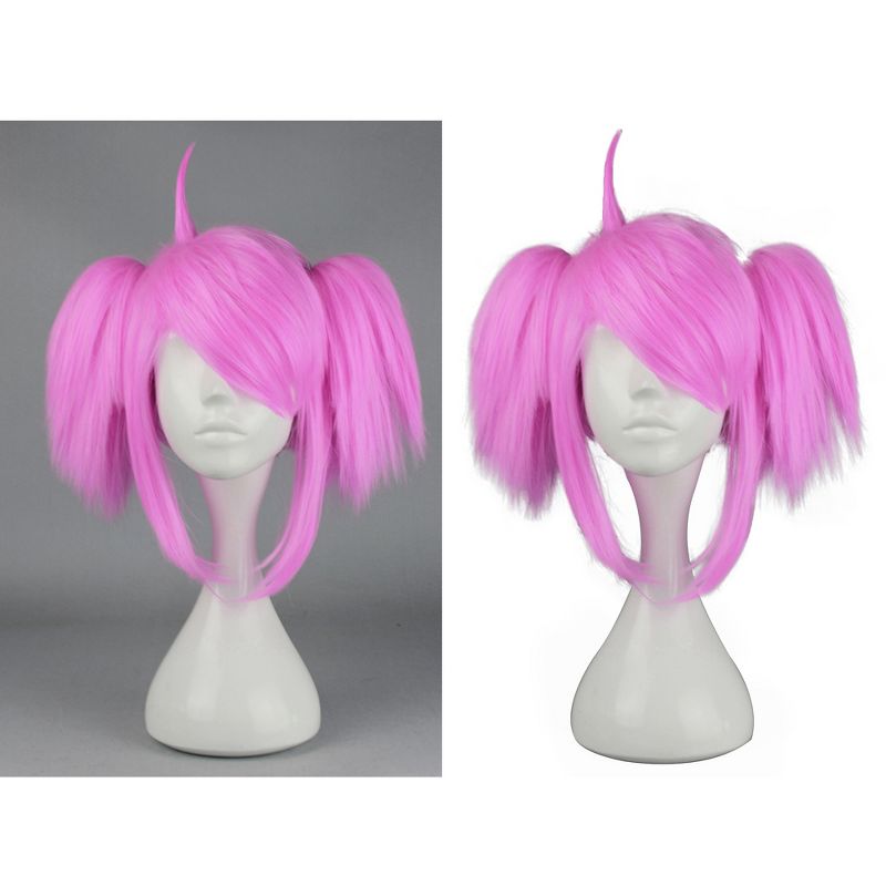 Unique Bargains Women's Wigs 12" Pink with Wig Cap, 4 of 7
