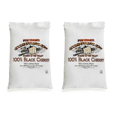 CookinPellets Black Cherry Smoker Smoking Hardwood Wood Pellets, 40 Pound Bag (2 Pack)