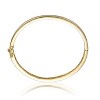 Guili Elegant 14k Gold Plated Bangle Bracelet with Bezel-Set Clear Cubic Zirconia – Timeless, Sparkling, and Sophisticated Design - 2 of 3