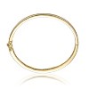 Guili Sterling Silver 14K Gold Plated Bangle Bracelet with Baguette Cubic Zirconia - Sparkling, Timeless Design for Weddings and Special Occasions - image 2 of 2