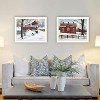 2Piece Vignette Lovers Knot Quilt Barn, Covered Bridge White Framed Wall Art for Living Room,Wall Art Print for Home Decor by Billy Jacobs - 2 of 4
