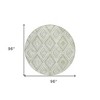 Artichoke Green And Ivory Geometric Washable Indoor Outdoor Area Rug - 3 of 4