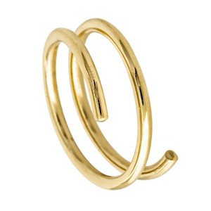 Jewelry Avalanche 14K Gold Double Hoop Nose Ring – 20G Twist Open, Spring Hoop - 1 of 4