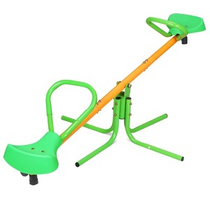 NAYSAYE Kids Spinning Seesaw 360 Degree Rotating Teeter Totter Outdoor Playground for Backyard Fun, Green, 26.38"*11.02"*5.31" - 1 of 4