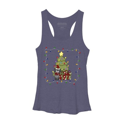 Women's Design By Humans Christmas for Puppy By realdealclipart Racerback Tank Top