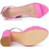 Allegra K Women's Open Toe Ankle Strap Platform Chunky Heels Sandals - 4 of 4