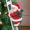 Collections Etc Santa Climbing Ladder Christmas Decoration 2.5 X 4.75 X 26 White - 3 of 3