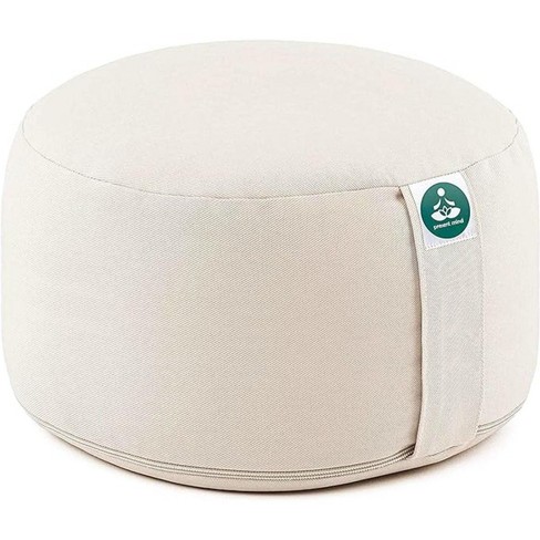 Present Mind 8'' Extra High Cotton Round Yoga Bolster - White : Target