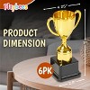 Playbees 7" Golden Trophies – Pack of 6 for Celebrations and Awards - 3 of 4