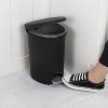 LunaLulinlk 2.6 Gallon Ultra™ StepOn Trash Can, Plastic, Bathroom, Black Trash Can - 3 of 4