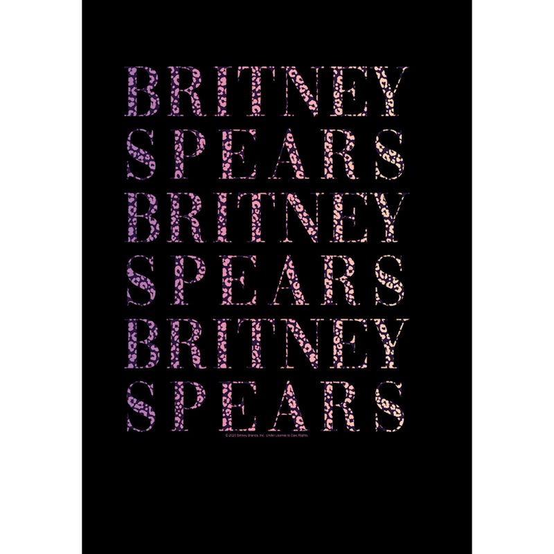 Men's Britney Spears Cheetah Repeating Name T-Shirt, 2 of 6