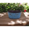 HomeRoots 10" Blue Recycled Plastic Indoor Outdoor Round Pot Planter - 2 of 3