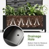 SpassWay Black Metal Planter Box with Trellis Raised Garden Bed with Arbor Privacy Screen with Wheels - 4 of 4